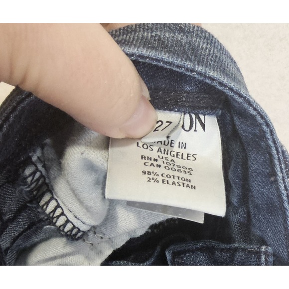 Hudson Jeans Womens 27 Crop Baby Beth Boot Cut Stretch Whisker Low Rise Vtg Y2K - Picture 8 of 10